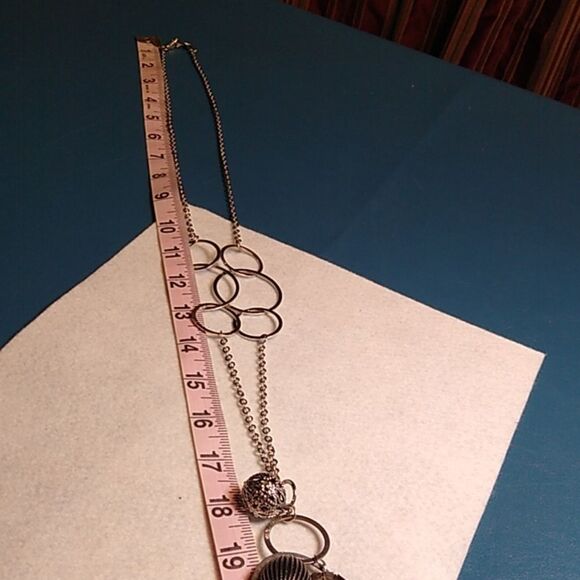 Vintage Bonnie J Elegant Multi-Color Open Circle Necklace - Picture 8 of 9